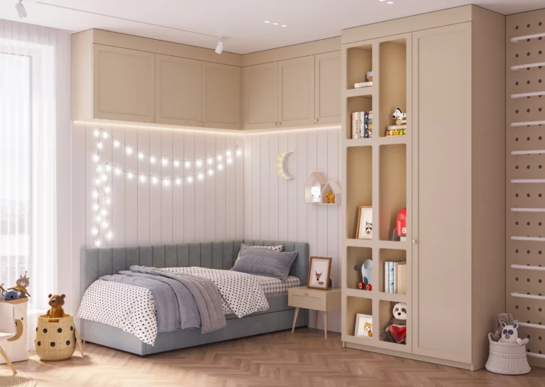 Łóżko dziecięce z dostawką Baffy, aranżacja