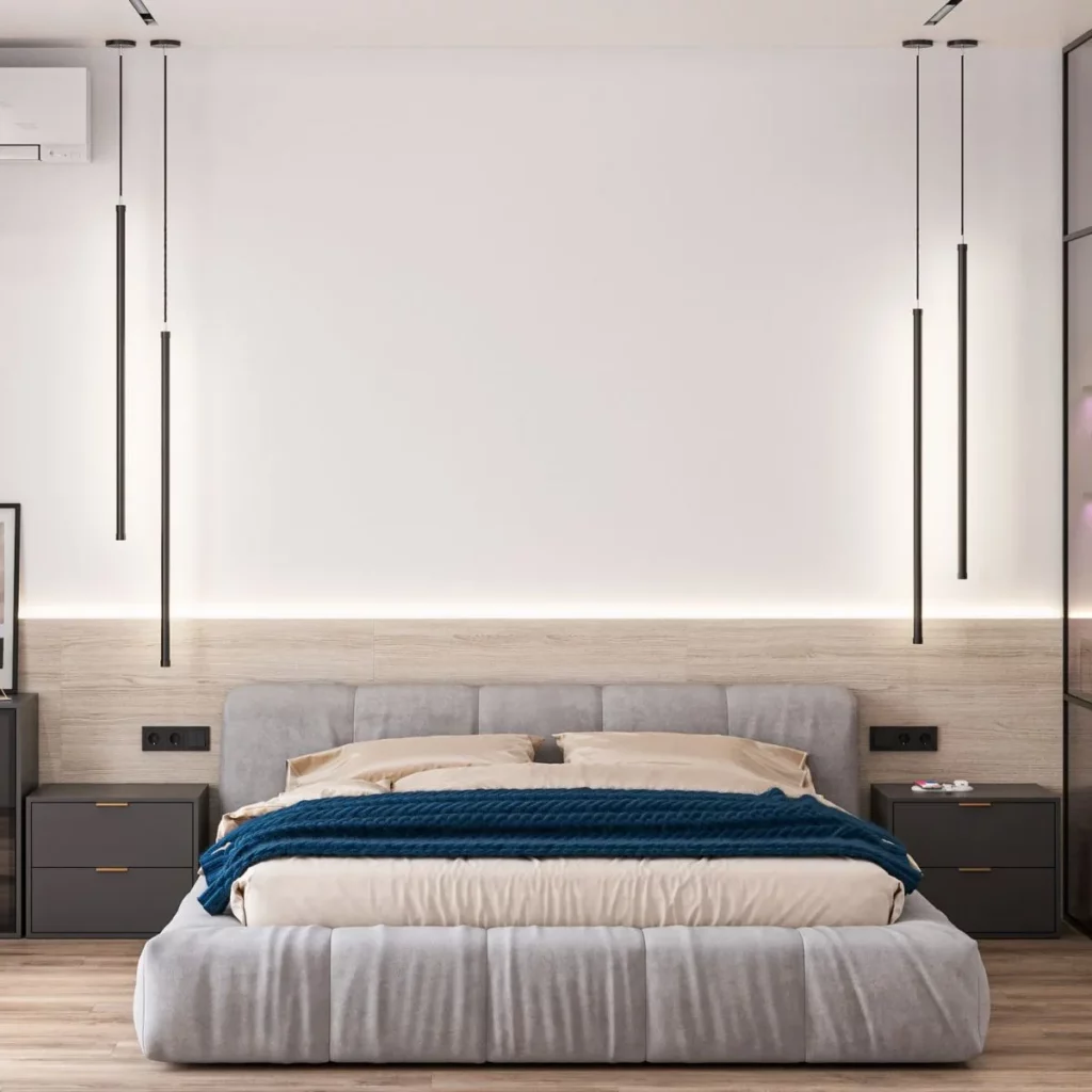 Łóżko Bonny w stylu Japandi