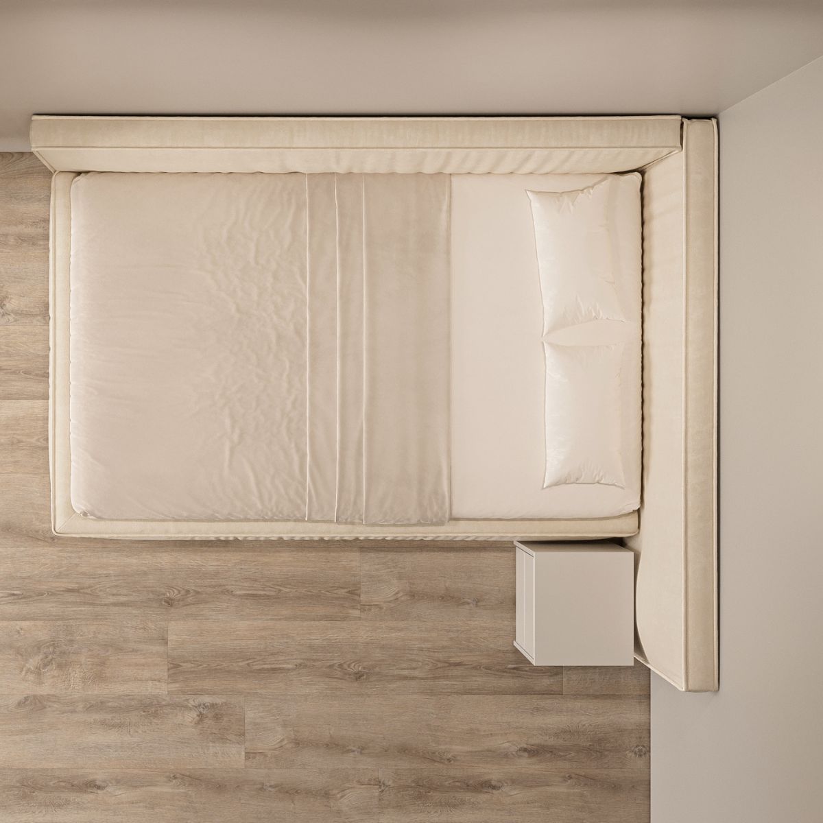 Łóżko dziecięce narożne Resoft - widok z góry