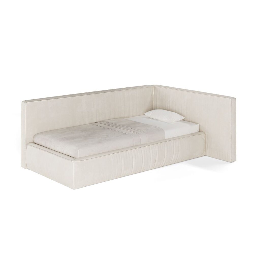 Nowoczesne łóżko młodzieżowe Resoft Kid - beżowe