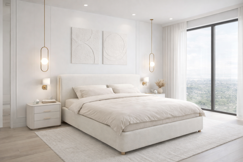 Łóżko tapicerowane Boho