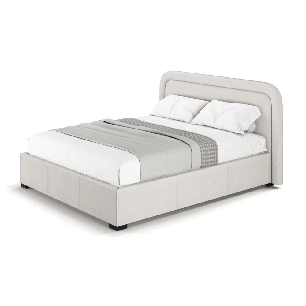 Łóżko tapicerowane Emma - widok z rogu