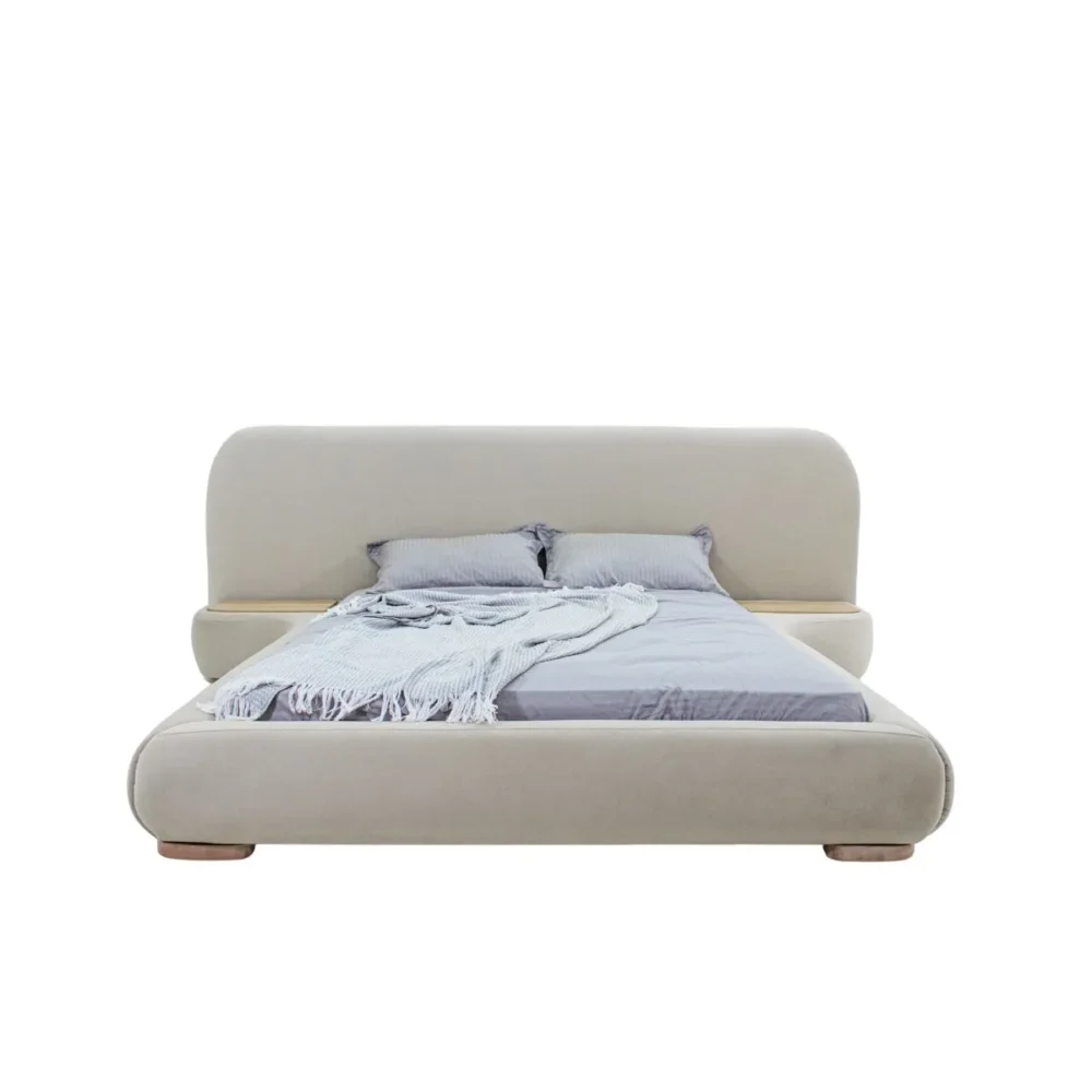 Łóżko tapicerowane Richi beżowe