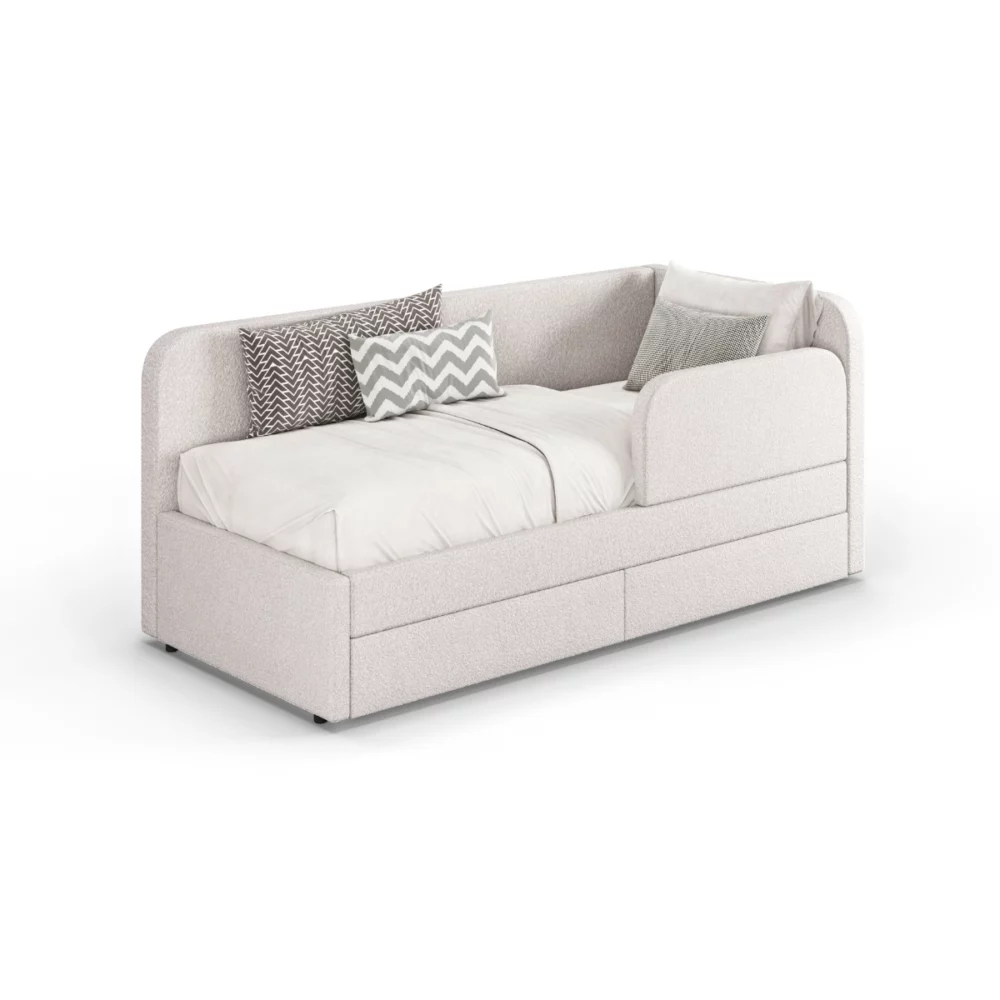 Mokko tapicerowane łóżko dziecięce wariant prawy