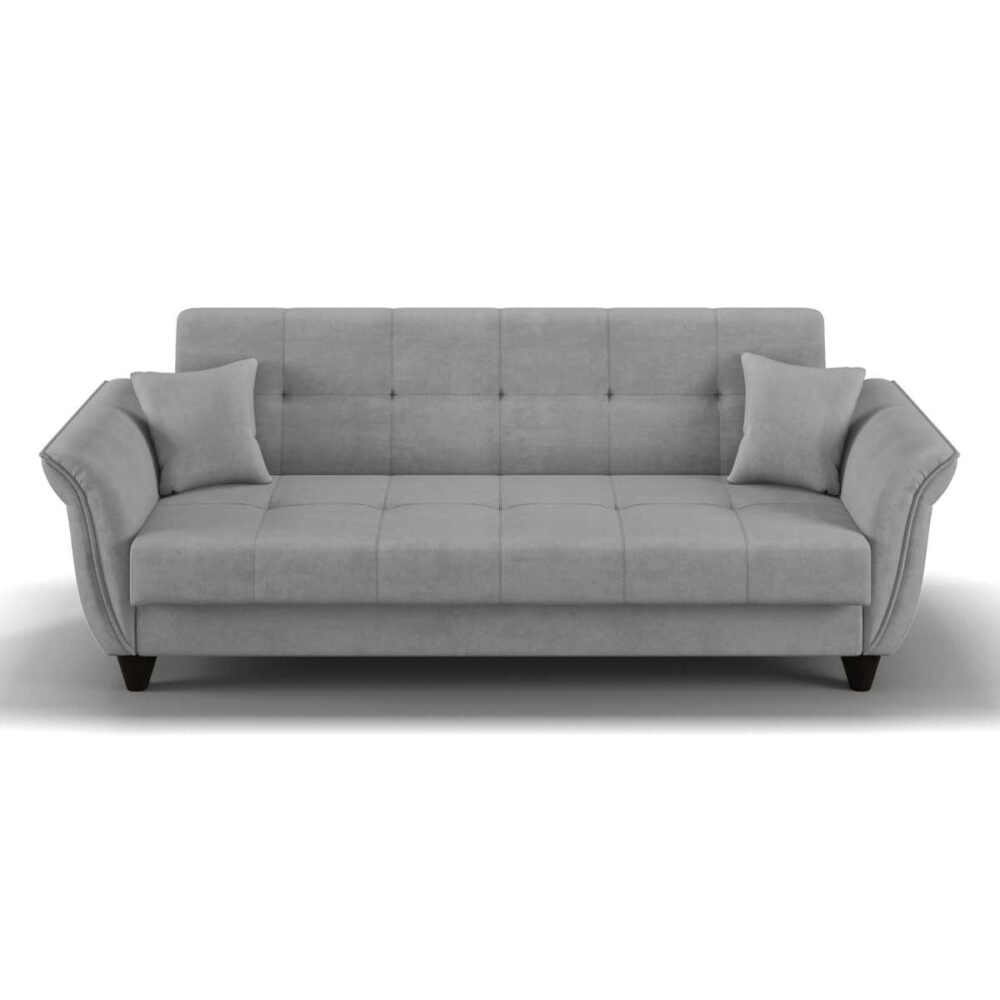 Jasnoszara Sofa rozkładana Romantic